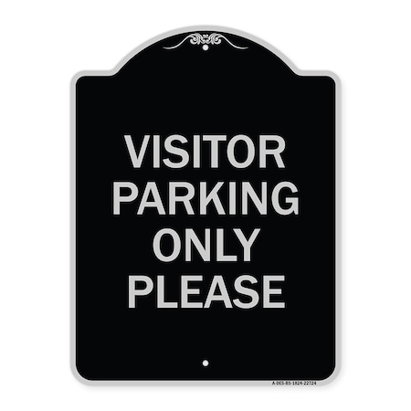 Signmission Visitor Parking Visitor Parking Please Heavy-Gauge Aluminum Sign, 24" x 18", BS-1824-22724 A-DES-BS-1824-22724
